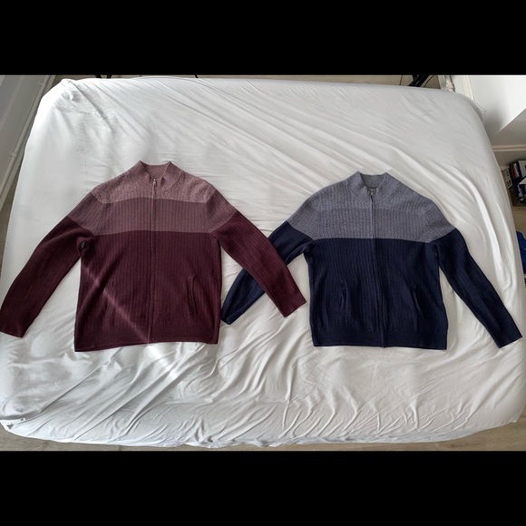 MEN'S BUSINESS CASUAL ZIP-UP SWEATERS(Size XL)